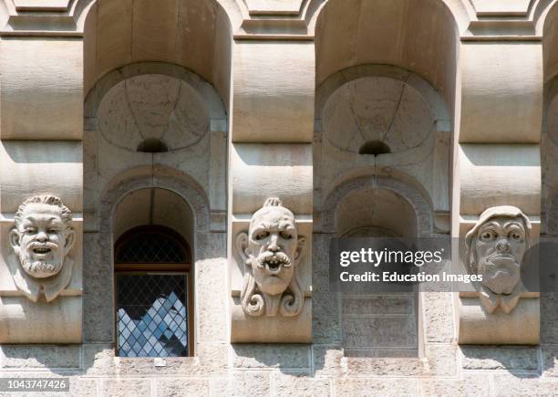 Close up detail of Neuschwanstein Castle in Bavaria, Germany.