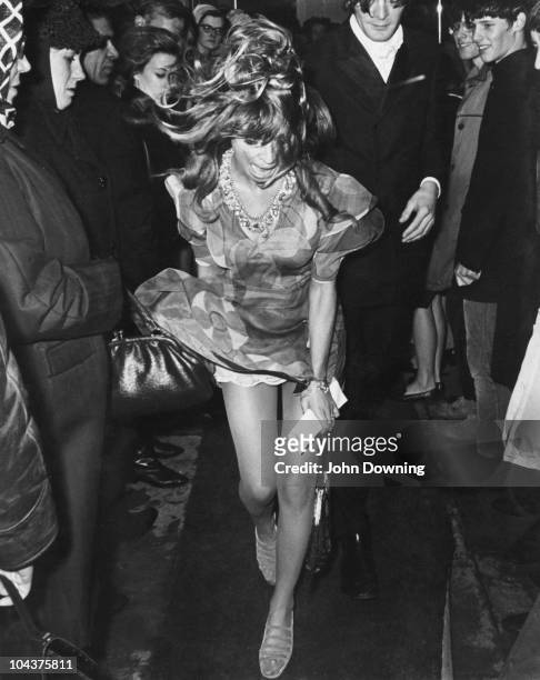 Dishevelled Julie Christie arrives at the royal film premiere of 'Far from The Madding Crowd' at the Odeon Leicester Square, London, 16th October...