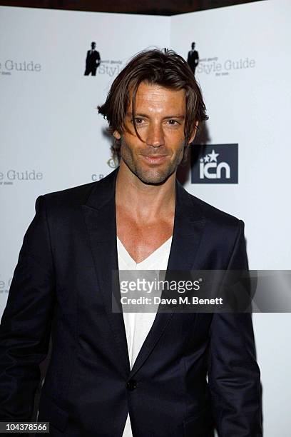 Louis Dowler attends the David Gandy's 'Style Guide For Men' iphone app launch party at the Criterion Restaurant on September 22, 2010 in Picadilly,...