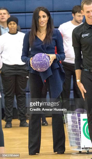 Meghan, Duchess of Sussex attends the Core Coach Awards at Loughborough University on September 24, 2018 in Loughborough, England.