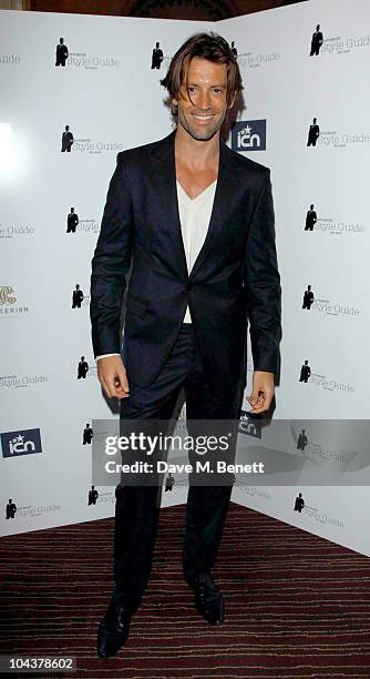 Louis Dowler attends the David Gandy's 'Style Guide For Men' iphone app launch party at the Criterion Restaurant on September 22, 2010 in Picadilly,...