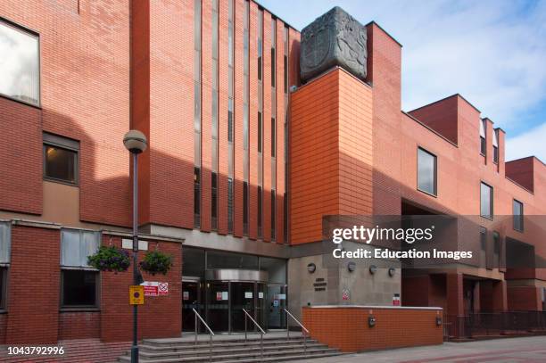Leeds Combined Courts center, includes the high court and Crown court of Leeds West Yorkshire, UK.