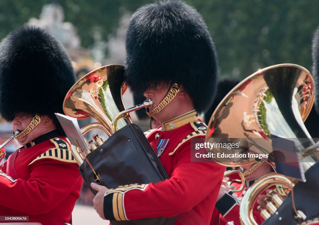 Queens guards band during the Changing of the guard, London