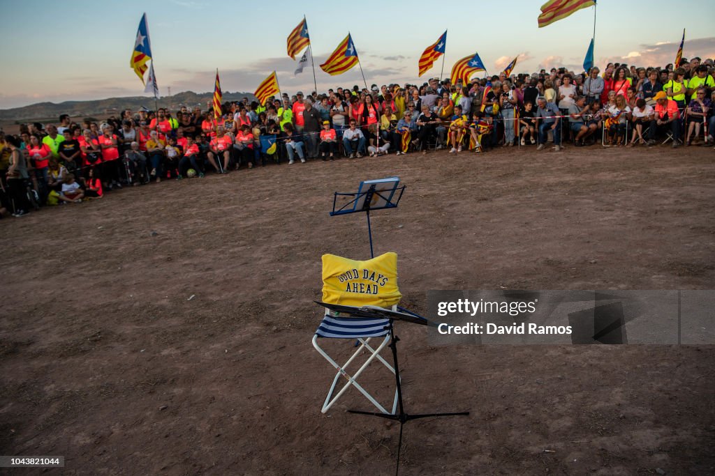 Catalonian Independence Supporters Look Towards The Jail Still Holding Separatists One Year On