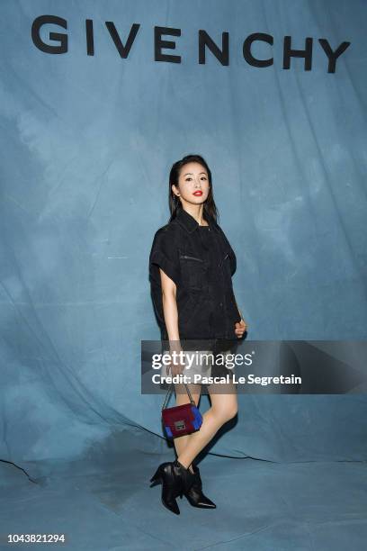 Ariel Lin attends the Givenchy show as part of the Paris Fashion Week Womenswear Spring/Summer 2019 on September 30, 2018 in Paris, France.