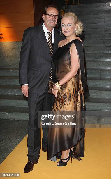 Actress Jenny Elvers-Elbertzhagen and her husband Goetz Elbertzhagen attend the Dreamball 2010 charity gala at the Grand Hyatt hotel on September 23,...