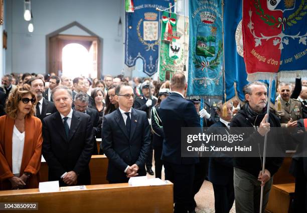 German Minister of Foreign Affairs Heiko Maas and the Italian Minister of Foreign Affairs, Enzo Moavero Milanesi, at a holy mass for the victims of...