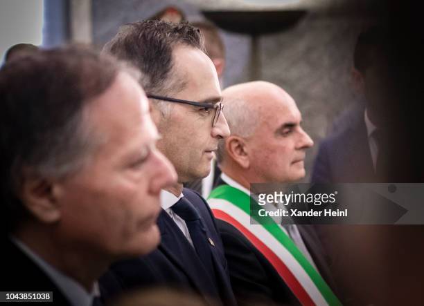 German Minister of Foreign Affairs Heiko Maas and the Italian Minister of Foreign Affairs, Enzo Moavero Milanesi , visit the memorial to the victims...