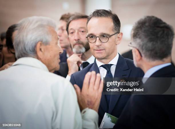 German Minister of Foreign Affairs Heiko Maas visits a documentation center for the victims of the Nazi-Fascist massacres carried out in the Monte...