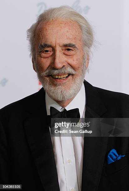 Actor Christopher Lee attends the Dreamball 2010 charity gala at the Grand Hyatt hotel on September 23, 2010 in Berlin, Germany.