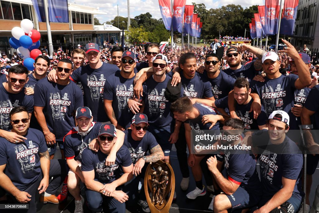 Sydney Roosters Celebrate Winning 2018 NRL Grand Final