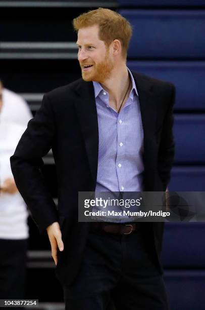 Prince Harry, Duke of Sussex attends the Coach Core Awards held at Loughborough University on September 24, 2018 in Loughborough, England.