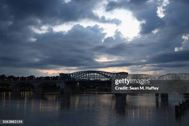 General view of Tennessee river prior to the start of the Little Debbie IRONMAN Chattanooga Presented By: McKee A Family Bakeryon September 30, 2018...