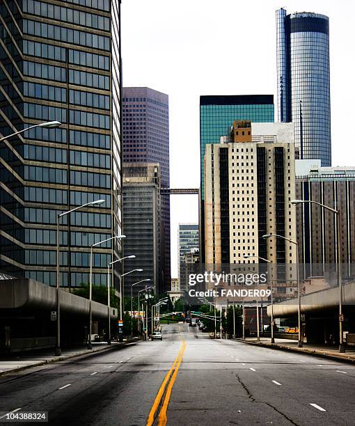 atlanta_city - atlanta skyline car stock pictures, royalty-free photos & images