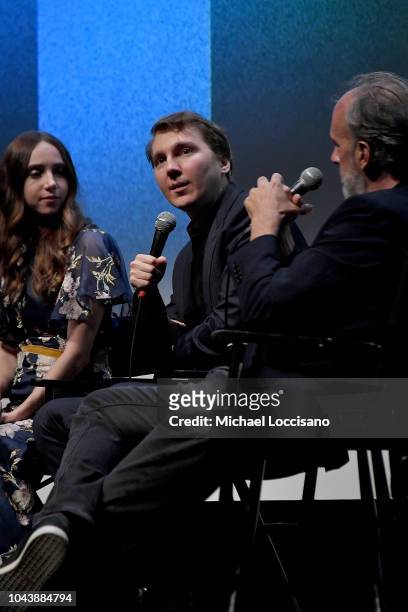 Screenwriter Zoe Kazan and director Paul Dano take part in a Q&A moderated by NYFF Director Kent Jones the following "Wildlife" premiere during the...