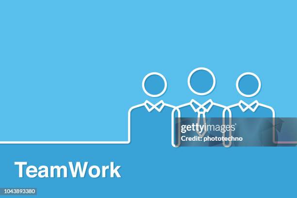teamwork concepts with business person - man solid background stock illustrations
