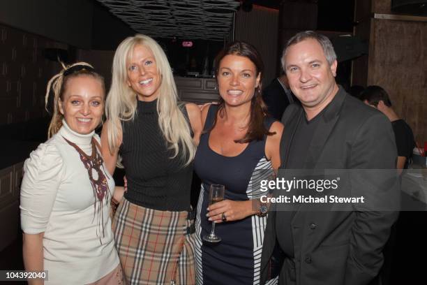 Guest, Michaele Salahi, Former Miss Belgium Goedele Liekens and Tareq Salahi attend "The Real Housewives Of D.C." viewing party at La Pomme on...