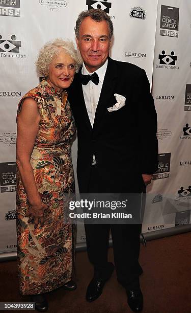 Leona Forman and Nizan Guanaes attend the 8th annual Brazil Foundation Gala after party at the Boom Boom Room on September 23, 2010 in New York City.