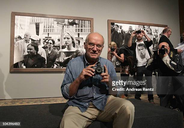 German fashion photographer Peter Lindbergh attends a press conference to promote his exhibition 'On Street' at C/O Berlin on September 24, 2010 in...