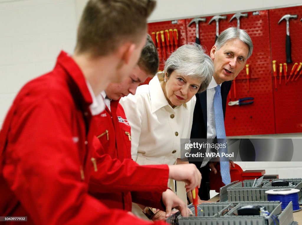 The Prime Minister And Chancellor Of The Exchequer Visit A Business Local To Conference