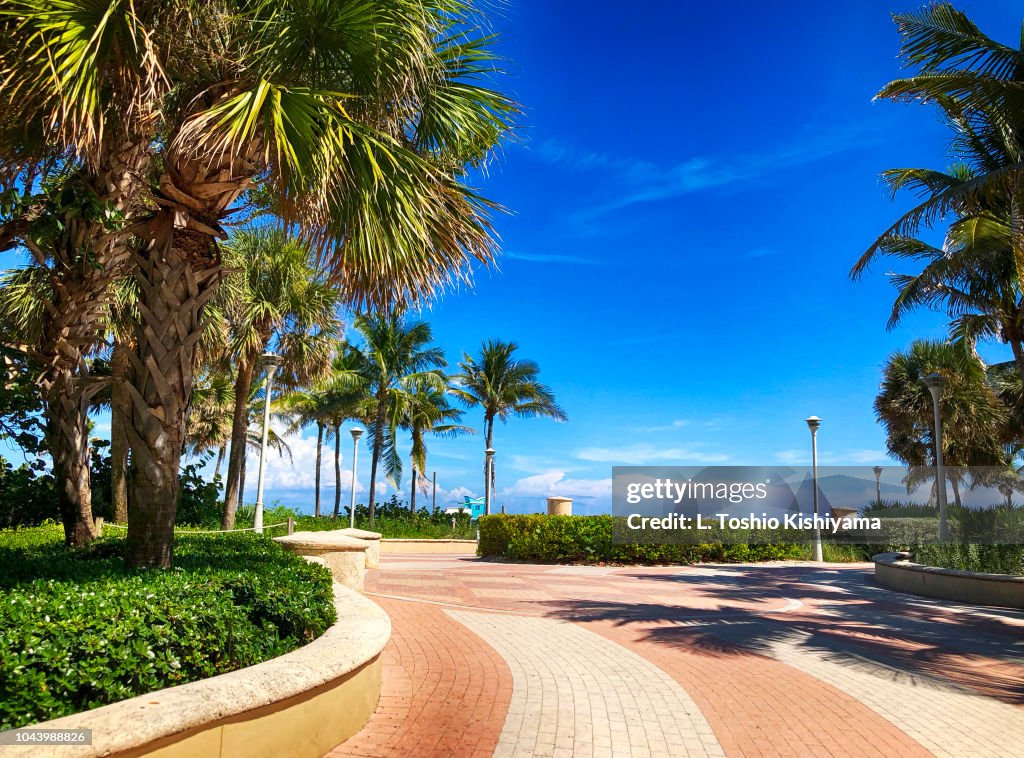 Miami Beach boardwalk, Florida