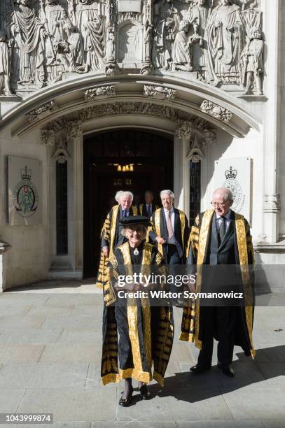 President of the Supreme Court Baroness Hale of Richmond leaves the court building ahead of the annual service marking the beginning of the new legal...