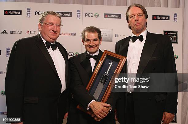 Johnny Dennis receives the ECB Special Award during PCA Awards dinner at the Hurlingham Club on September 23, 2010 in London, England.