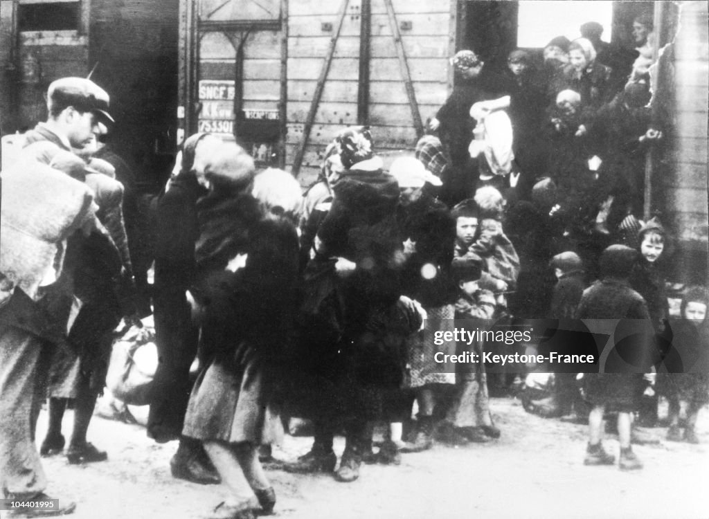 People Being Deported To The Auschwitz Concentration Camp