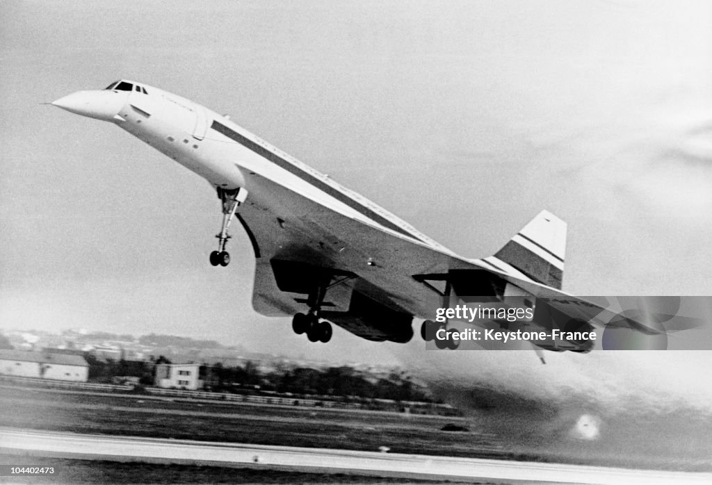 Concorde First Prototype A photograph of the French-British 001 CONCORDE prototype during ...