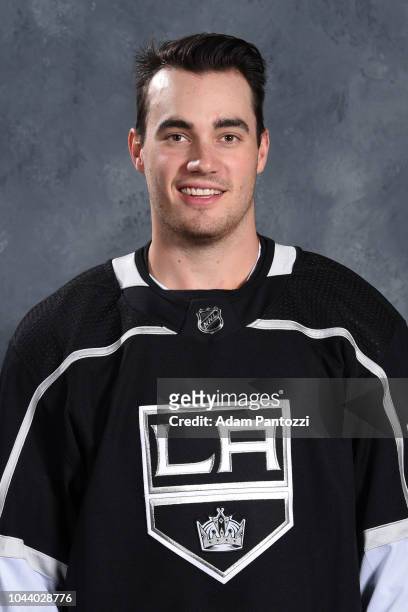 Sean Walker of the Los Angeles Kings poses for his official headshot for the 2018-2019 season on September 06, 2018 at the Toyota Sports Center in El...