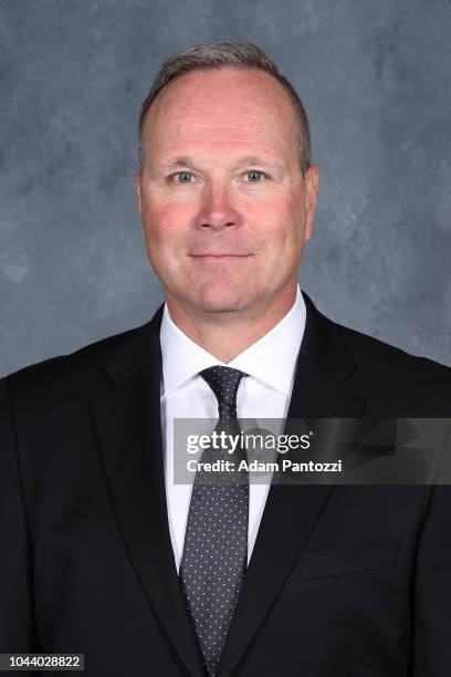 Los Angeles Kings Assistant Coach Dave Lowry poses for his official headshot for the 2017-2018 season on August 16, 2017 at the Toyota Sports Center...