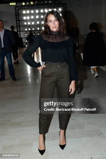 Pauline Ducruet attends the Giambattista Valli show as part of the Paris Fashion Week Womenswear Spring/Summer 2019 on October 1, 2018 in Paris,...