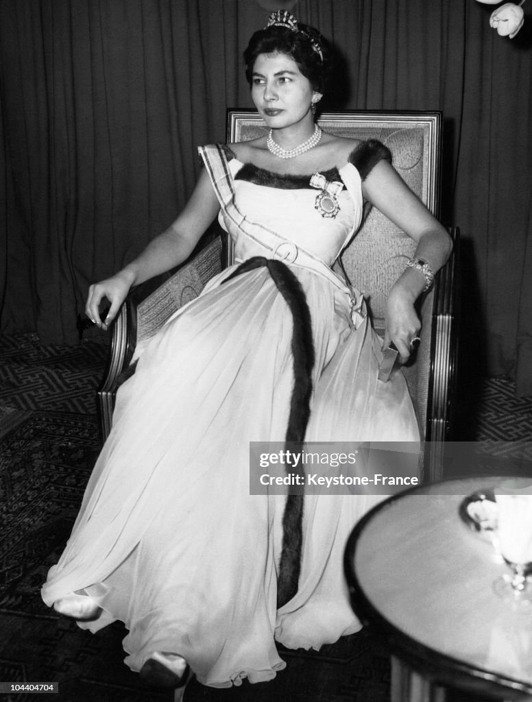 Empress Soraya Smoking A Cigarette 1955