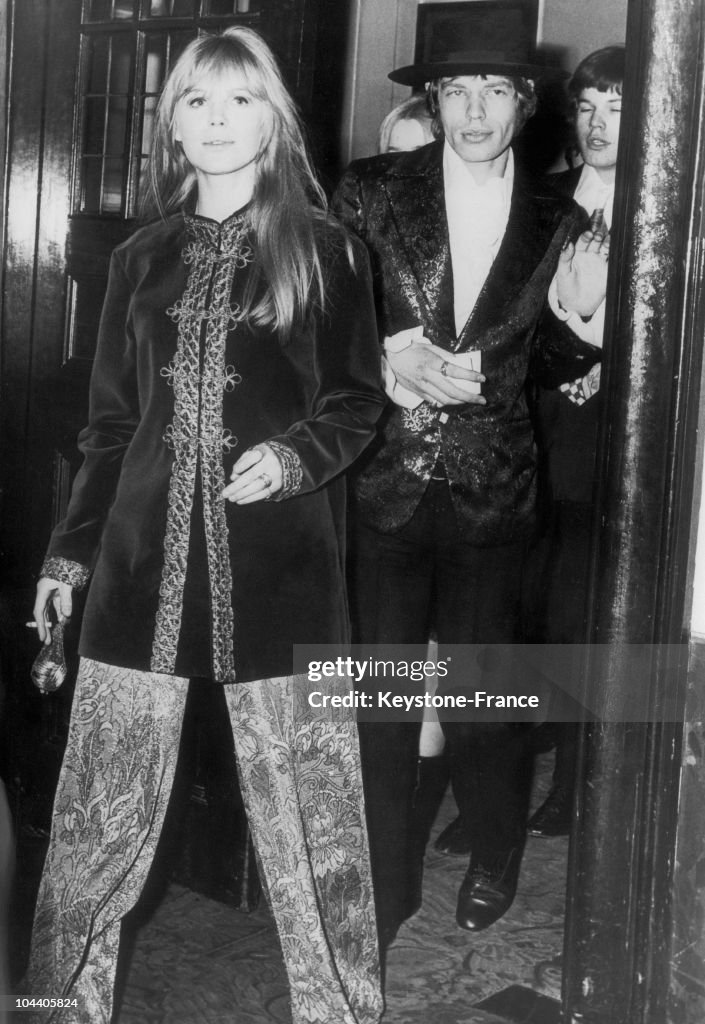 Marianne Faithfull And Mick Jagger, At The London Royal Opera, 1967