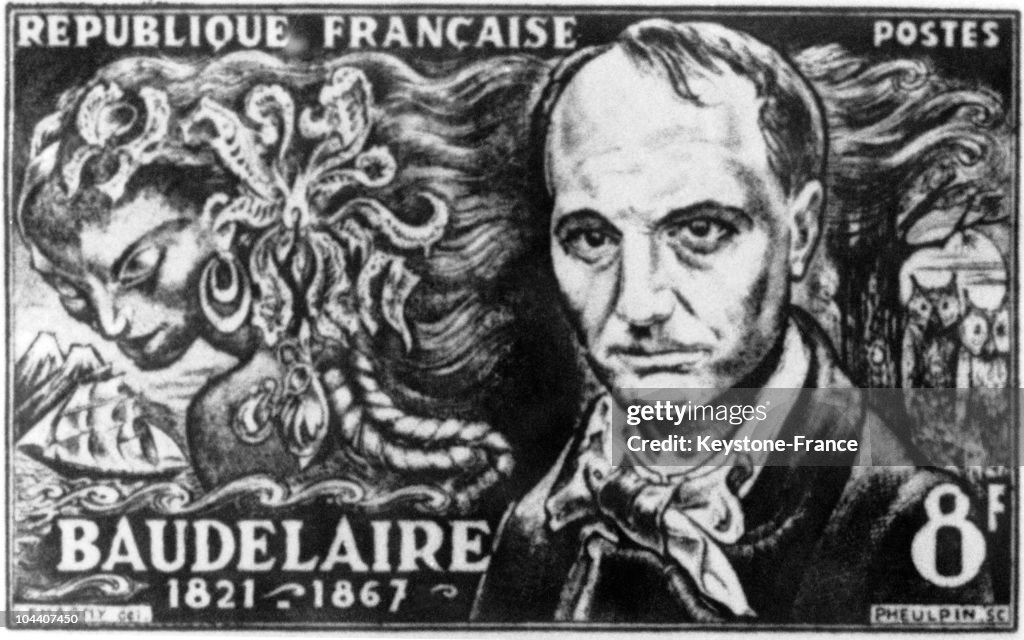 Stamp Bearing The Effigy Of Charles Baudelaire