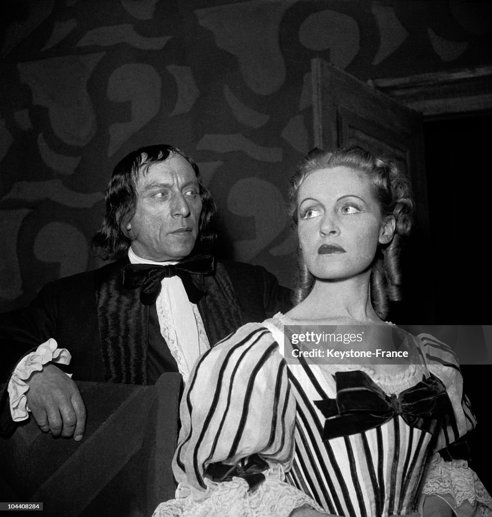 Louis Jouvet And Monique Melinand In Tartuffe
