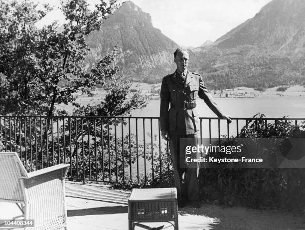 King LEOPOLD III of Belgium in Saint-Wolfgang, Austria, where he was in exile.