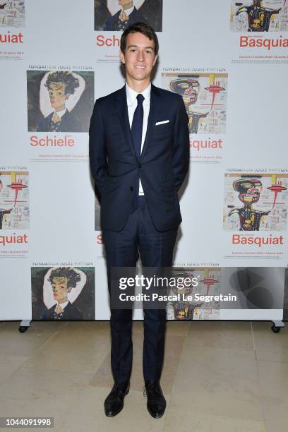 Alexandre Arnault attends the Opening Of The New Exhibitions Jean-Michel Basquiat And Egon Schiele At The Fondation Louis Vuitton at Fondation Louis...