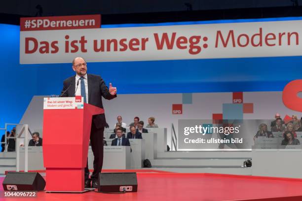 Martin Schulz spricht beim Bundesparteitag der SPD im Berliner CityCube