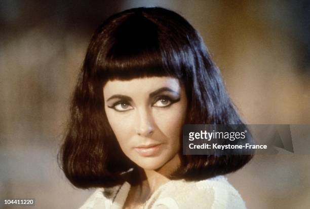 Portrait of the American actress of English origin Elizabeth TAYLOR in Rome on May 8, 1962 during the shoot of CLEOPATRA by Joseph MANKIEWICZ