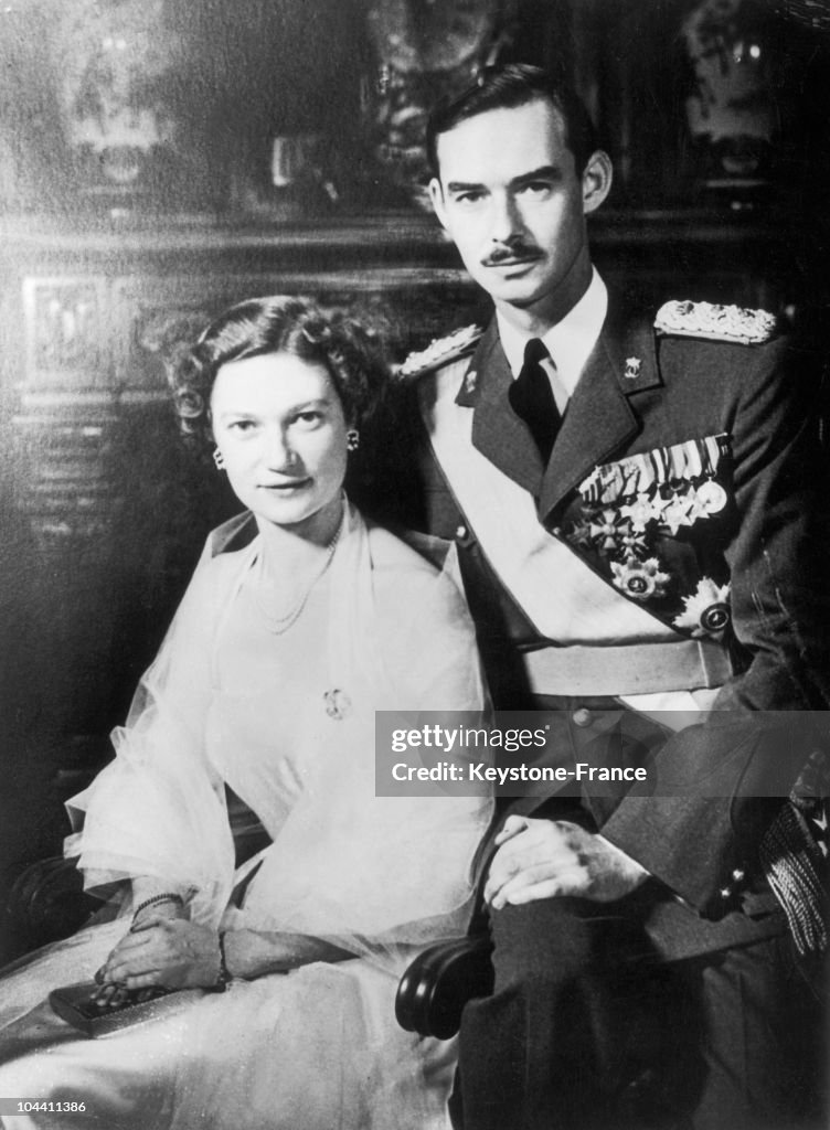Princess Charlotte Of Belgium And Her Fiance Prince Jean Of Luxembourg 1953