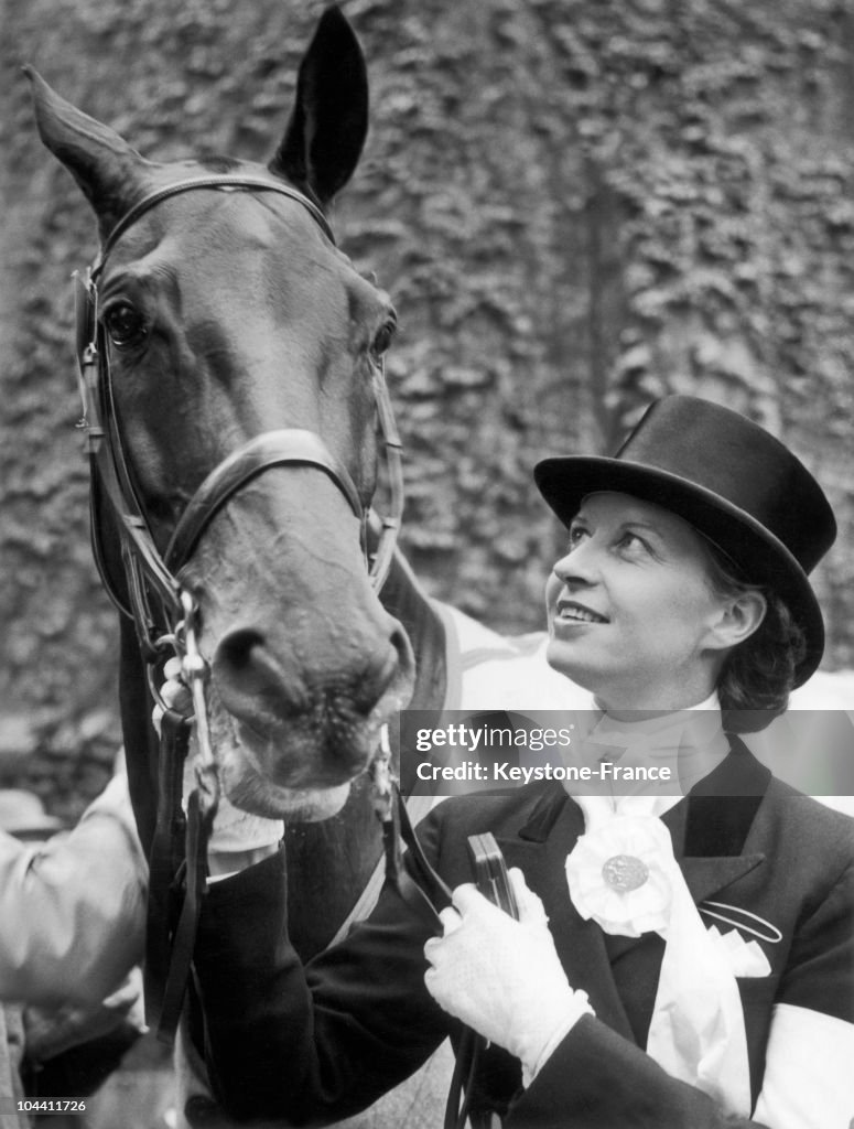 The Rider Lis Hartel At The Equestrian Games In 1952