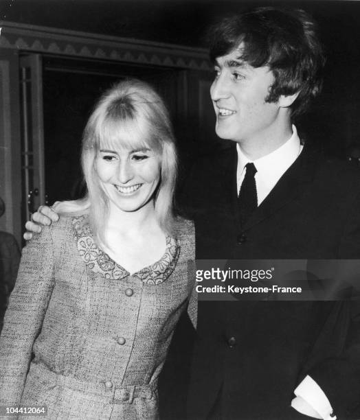John LENNON and his first wife, Cynthia, April 23rd 1964.