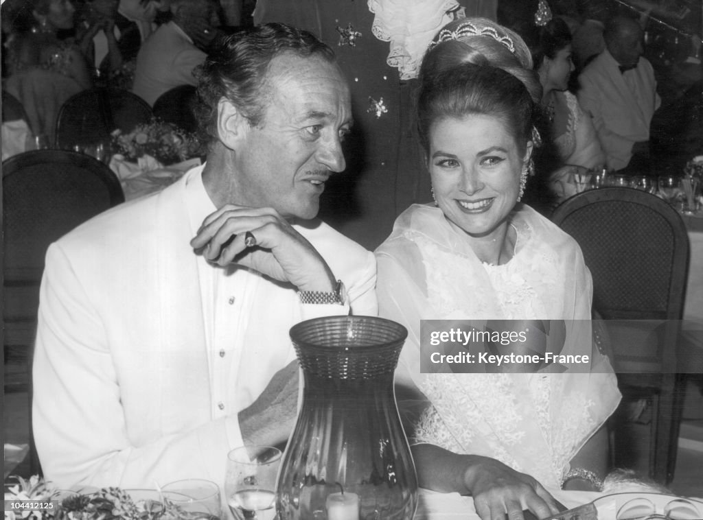 David Niven And Princess Grace Of Monaco Around 1960
