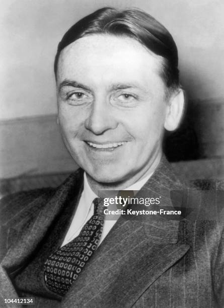 December 22, 1935 portrait of the American federal agent Eliot NESS. He arrested the gangster AL CAPONE and many other tax evaders who he fought...