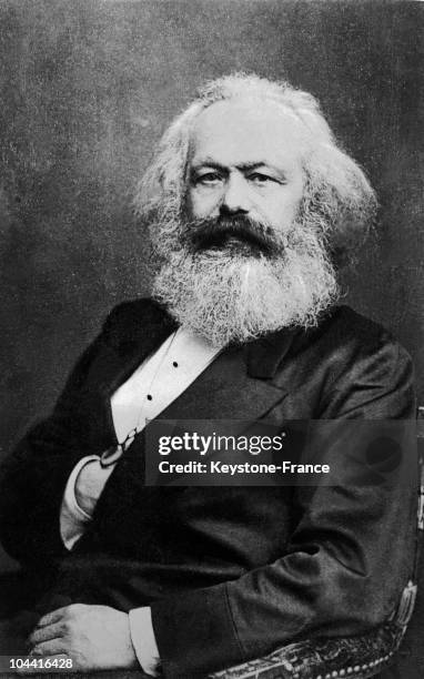 Portrait of the German philosopher and revolutionary Karl MARX, around 1848, at the time when his famous COMMUNIST MANIFESTO was published.