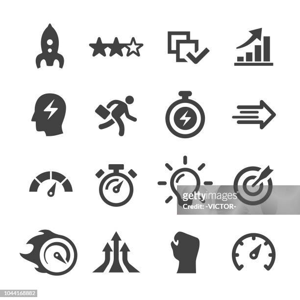performance icons - acme series - strength icon stock illustrations