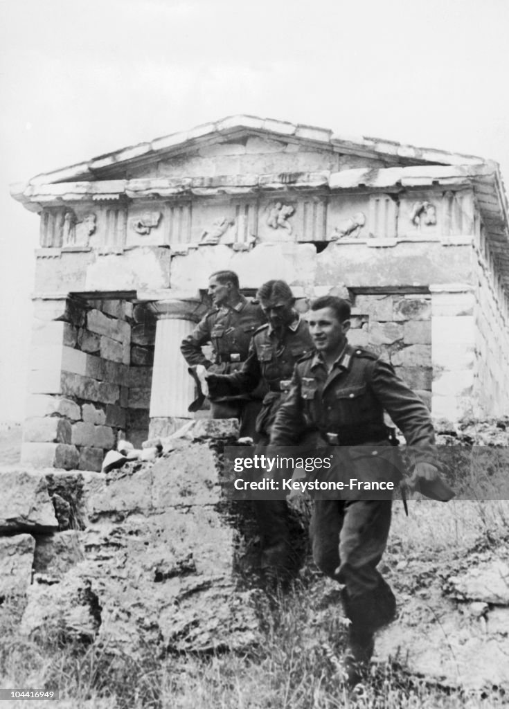 German Soldiers Visiting Delphi In 1941