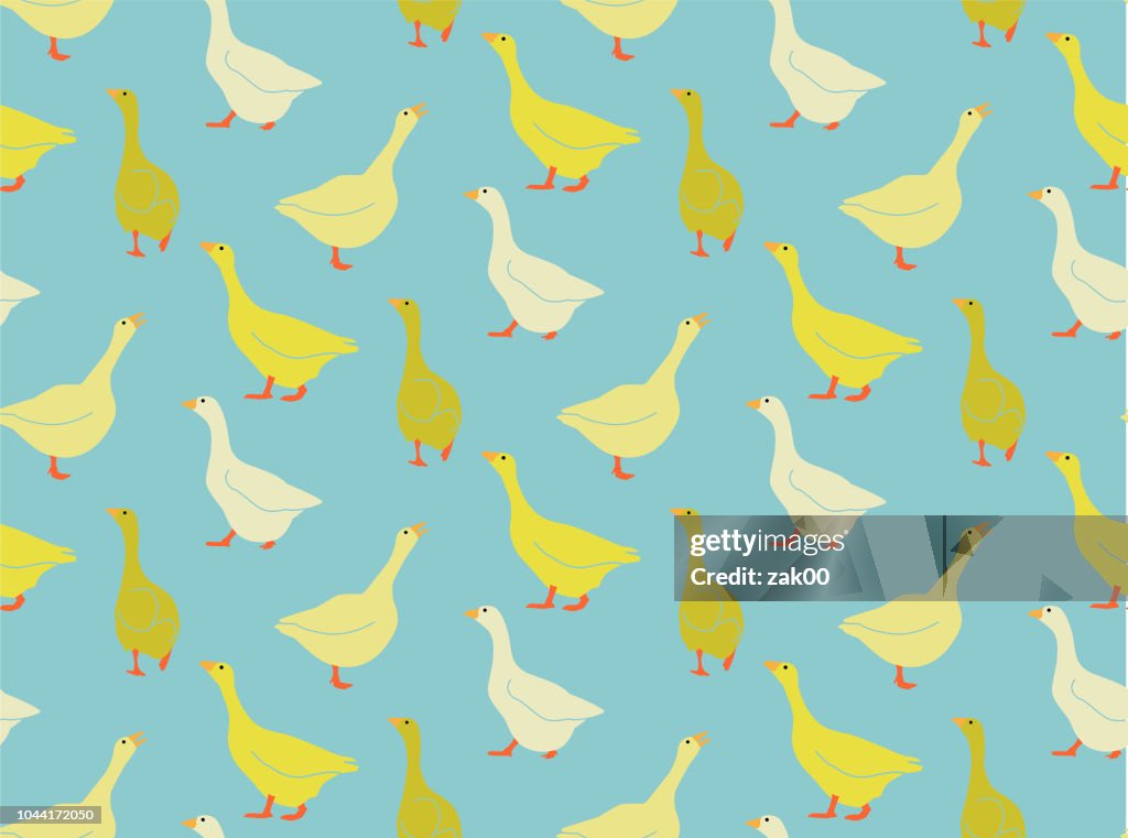 Goose Endless Pattern Seamless Goose Pattern Background High-Res Vector Graphic - Getty Images