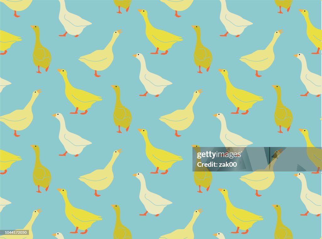 Seamless goose pattern background